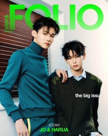 『Men’s Folio』表紙を飾る&TEAM(左から)JO、HARUA