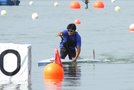 カヌースプリント男子カナディアンシングル200メートルで８位入賞した出雲農林の飛田統羽