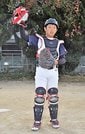 練習で守備位置の指示を出す谷本大晴君＝江津市江津町、郷田小学校グラウンド