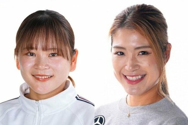 大西葵（右）と古家翔香（写真はJLPGA提供）