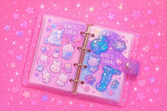 【希少】シール帳 リングバインダー式 当時物 平成女児 希少】シール帳 リングバインダー式 当時物 平成女児 ノート・メモ帳