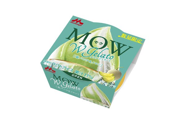 『MOW(モウ)Wジェラート 塩バニラ&メロン』