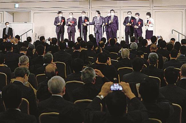 ２０２１年１２月に開かれた自民党安倍派（清和政策研究会）の政治資金パーティー＝東京都内のホテル