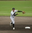 江津工業ー益田東＝２０２３年７月１４日、県立浜山公園野球場