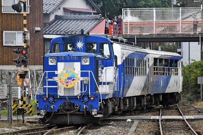 ２３日で運行を終えるトロッコ列車・奥出雲おろち号＝雲南市木次町里方