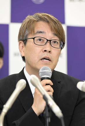 日本将棋連盟の新会長に就任し、あいさつする羽生善治九段＝６月９日、東京都渋谷区