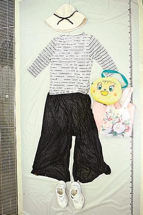 女性が身に着けていた服などの遺留品（島根県警提供）