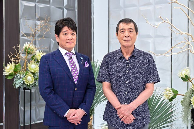 24日放送『日曜日の初耳学』に出演する（左から）林修、矢沢永吉（C）MBS