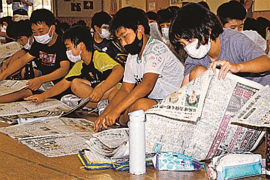 北陽小で新聞教室・全景