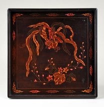 時代　　八雲塗盆五枚 時代 八雲塗盆五枚