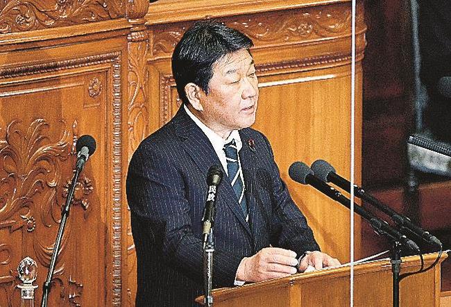 衆院本会議で代表質問する自民党の茂木幹事長＝１月２５日午後