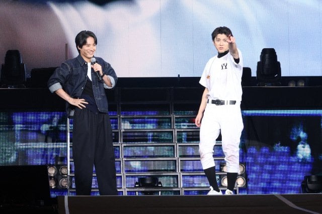 “日本三大名セリフ”を巡るやり取りを交わした(左から)赤楚衛二、山田裕貴(C)山田裕貴のオールナイトニッポン ドラゴンフェニックス甲子園