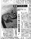 未確認生物「ニタゴン」発見を知らせる山陰中央新報の記事