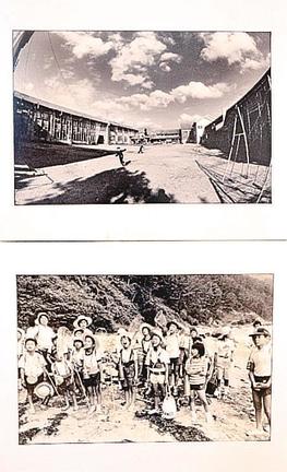 校庭や生徒を写した作品