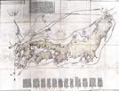 竹島の近くを通る航路が記された江戸時代後期の地図（日本国際問題研究所提供）