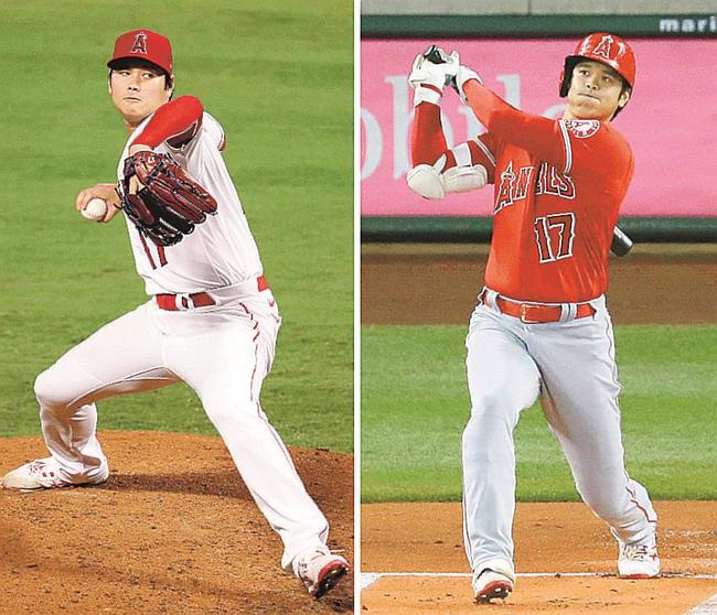 米大リーグのア・リーグＭＶＰに満票で初選出されたエンゼルス・大谷翔平（共同）