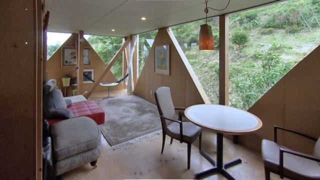 緑に埋まる三角窓=「千葉県木更津市・後安邸」(C)テレビ朝日