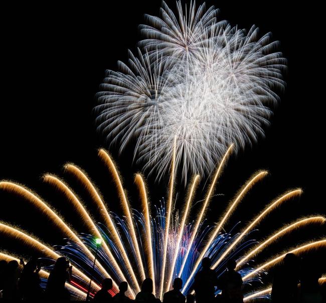 ２０２２年の花火大会（安来市提供）