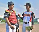 中四国選抜チームに選ばれた宮本大輝さん（右）と笹田海風さん
