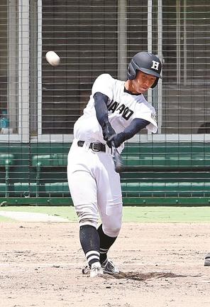 島根大会で打率５割２分６厘、１０打点をマークした岡海善