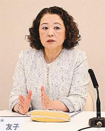 「衆院島根１区補選は最大のチャンス」と語る芳野友子会長＝米子市明治町、米子ワシントンホテルプラザ