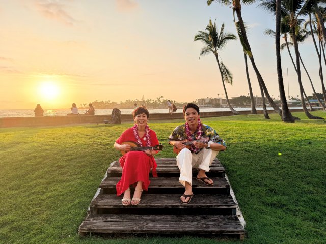 『有働イノッチの探検!世界遺産』に出演する有働由美子、井ノ原快彦 (C)テレビ朝日