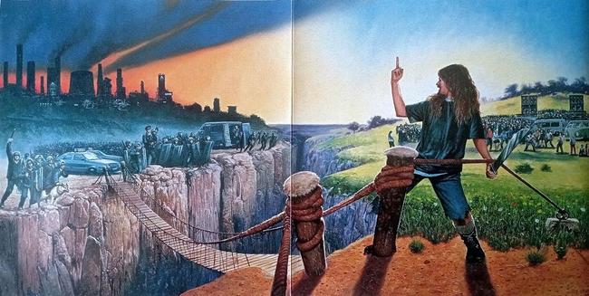 「ミュージック・フォー・ザ・ジルテッド・ジェネレーション」のジャケット裏のイラスト