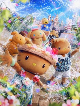 大分・ハーモニーランドで夏イベント開催!サンリオのテーマパーク史上初めて、ポムポムプリン、シナモロールらが日焼けをした姿になって登場する (C)2026 SANRIO CO., LTD. TOKYO, JAPAN 著作 株式会社サンリオ