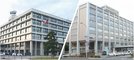 島根県庁（左）と鳥取県庁