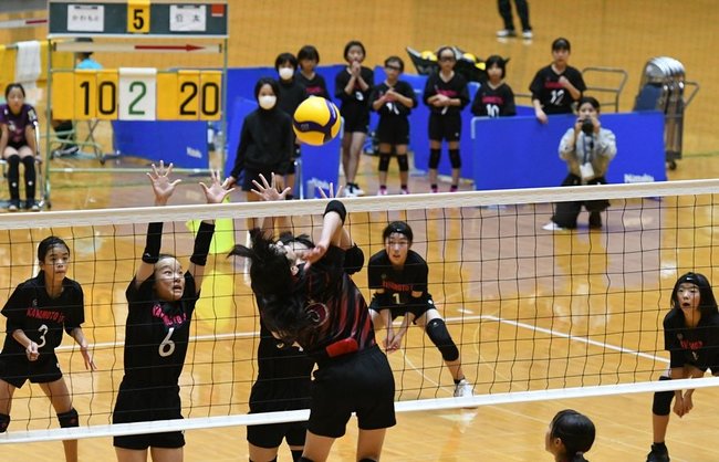 【女子決勝】伯太クラブジュニアーかわもとジュニアバレーボールクラブ