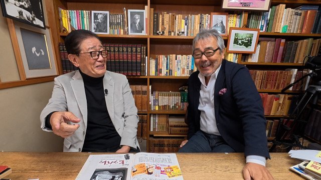 『関口宏の雑誌の記憶』(左から)関口宏、寺尾聰 (C)BS朝日