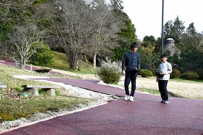 完成した園路=松江市玉湯町玉造、出雲玉作史跡公園