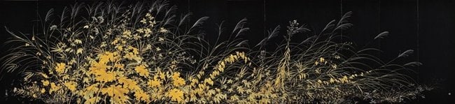 川端龍子《草の実》１９３１（昭和６）年、大田区立龍子記念館蔵