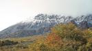 初冠雪した国立公園・大山＝鳥取県江府町、鍵掛峠