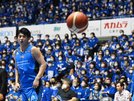 １６得点の安藤誓哉＝松江市学園南１丁目、松江市総合体育館