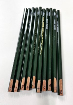 当選者を決めるくじ引きで使われた鉛筆
