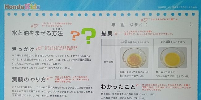 「水と油をまぜる方法」と題したホンダの公式ホームページ画面