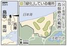 鳥取砂丘の「緑化」している場所