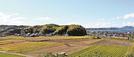 日白池を埋め立てて造られた卜蔵新田＝安来市荒島町、古代出雲王陵の丘公園