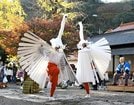 「津和野弥栄神社の鷺舞」を奉納してユネスコ無形文化遺産を奉告する保存会