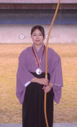 三十三間堂大的全国大会で優勝した村田美佳さん＝大田市大田町