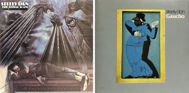 「幻想の摩天楼」（左）と「ガウチョ」のジャケット