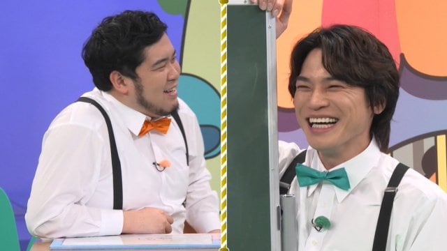 27日放送『ニカゲーム』に出演する松井ケムリ、二階堂高嗣 (C)テレビ朝日