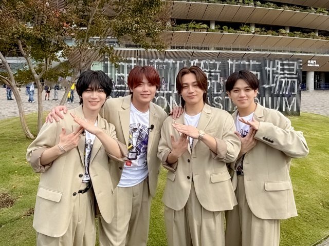 12月1日放送『けるとめる』に出演する(左から)七五三掛龍也、吉澤閑也、松田元太、宮近海斗 (C)フジテレビ