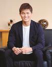 ２０２２年の抱負を語る三代大訓選手＝松江市殿町、山陰中央新報社