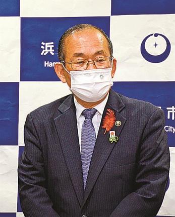 浜田歴史資料館（仮称）の必要性をあらためて強調する久保田章市市長＝浜田市殿町、市役所