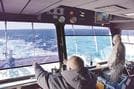 対馬海峡の周辺海域で「航行の自由」作戦を実施する米海軍の補給艦「アラン・シェパード」の内部＝２０２０年１２月１５日（米海軍提供・共同）