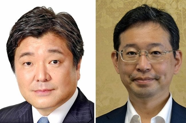 桜内文城氏と錦織功政氏（左から）
