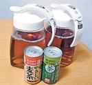 １～２リットルの水と混ぜればすぐに完成するお茶の希釈缶。常備しておくと時間がないときに便利