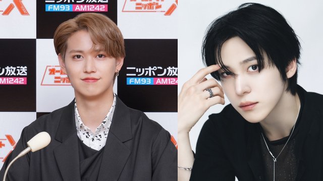 　『JO1のオールナイトニッポンX』に出演する（左から）JO1・白岩瑠姫、ATEEZ・YUNHO